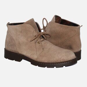 BORN Banni Chukka Suede Beige Lace Up Ankle Boots Size 9M